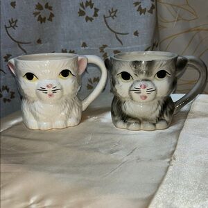 Vintage Cat Ceramic Mugs